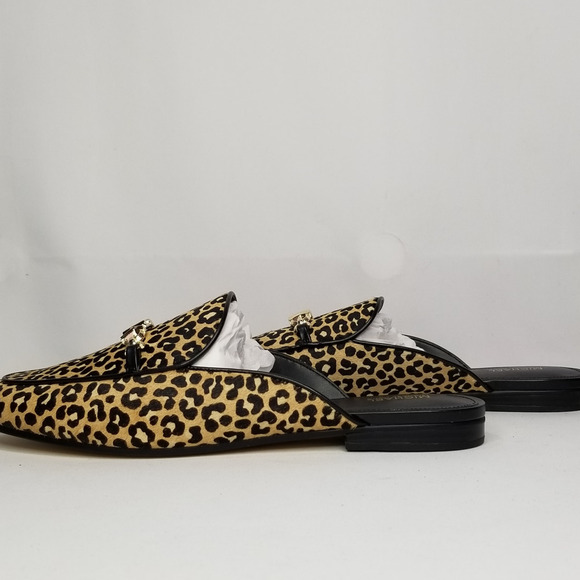 Michael Kors Women's Tiffanie Calf Hair  Slip On Mules Size 8.5  Leopard  NWT - Picture 2 of 8